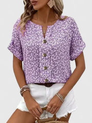 Isabelle | Haut Floral Élégant D'Été