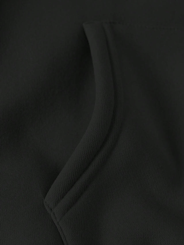 INAWLY Solid Kangaroo Pocket Drawstring Thermal Lined Hoodie,Long Sleeve Tops