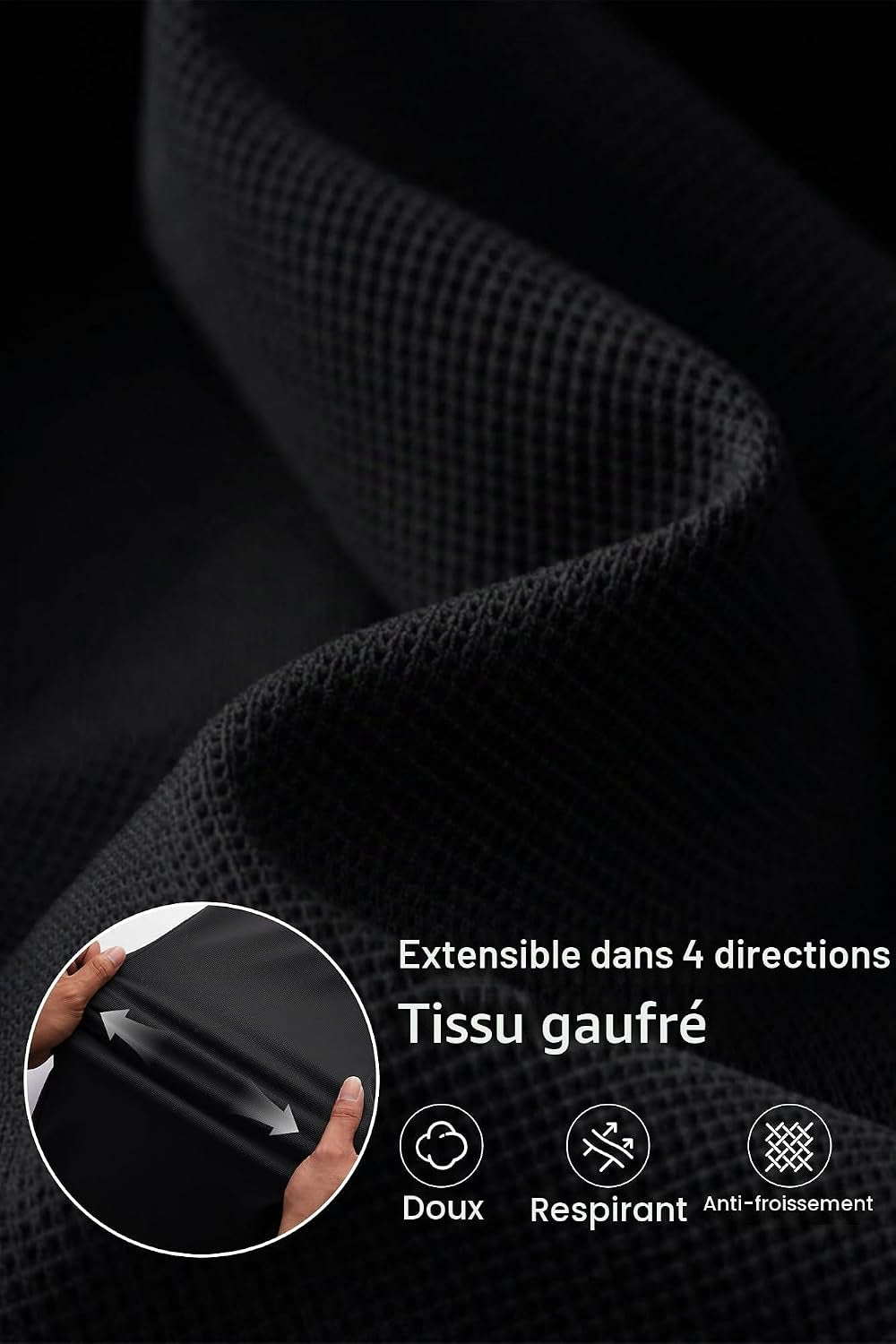 Pantalon Fluide Femme Taille Haute Elastique Jambe Large Droite Léger Texturé Pantalon Femme Été Chic Et Elegant Ample Sans Repassage Décontractés Avec Bouton Poches