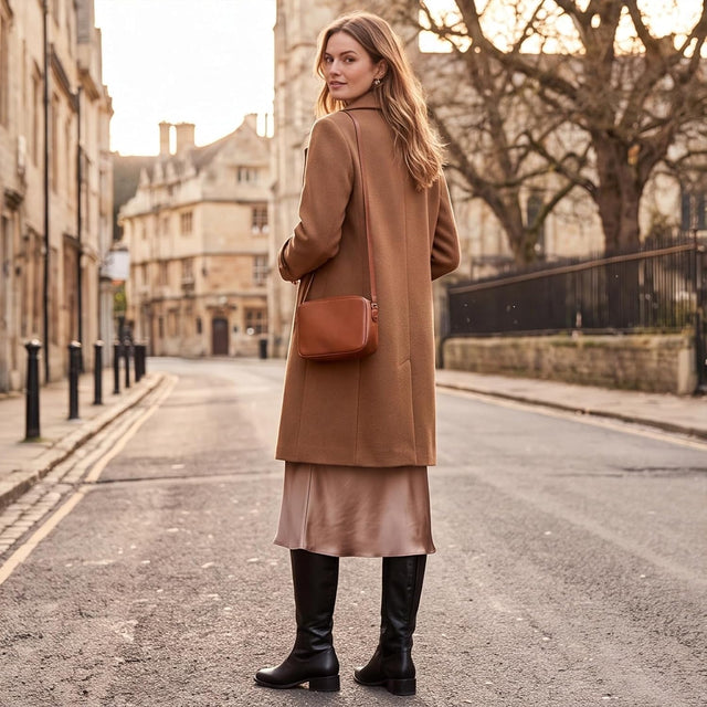 Manteau En Laine Pour Femme Avec Revers Mi-Long