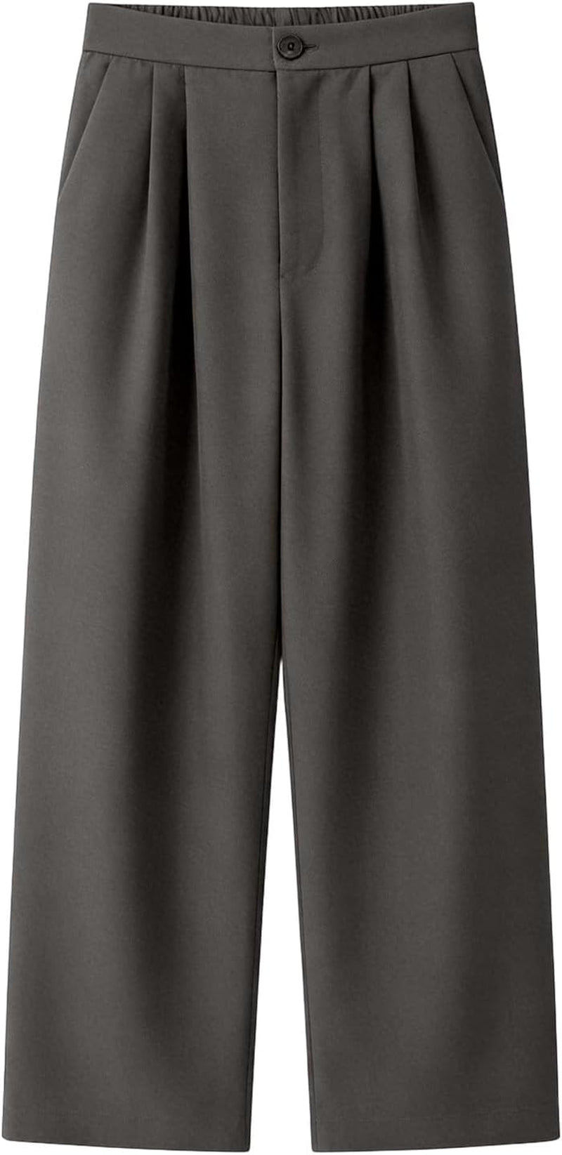 Pantalon De Travail Femme Fluide Chic Et Elegant Taille Haute Pantalon À Jambes Large Décontracté Couleur Unie Pantalons De Loisirs Affaires Pants Respirant Pour Le Travail Et Le Bureau